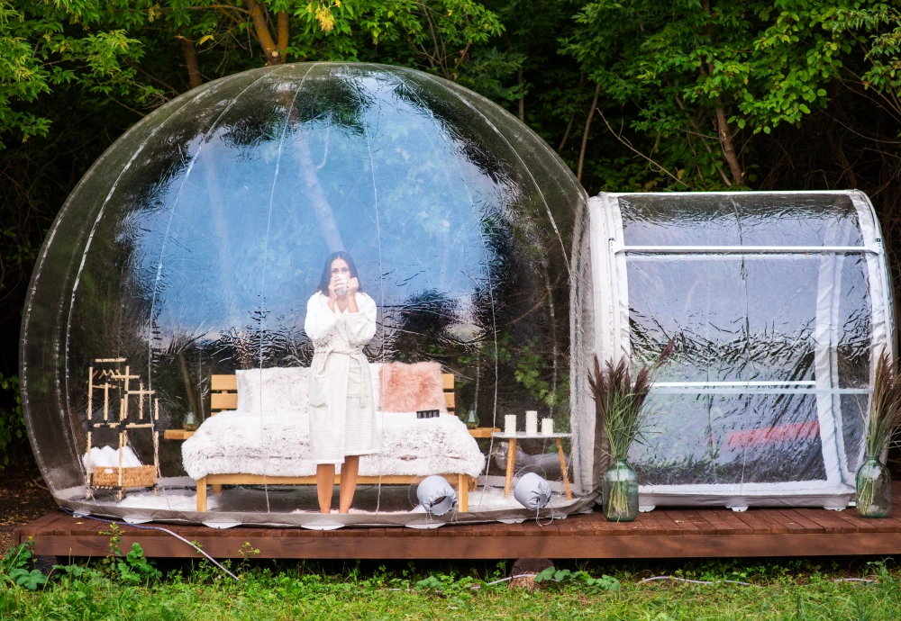 luxurious outdoor single tunnel inflatable bubble tent