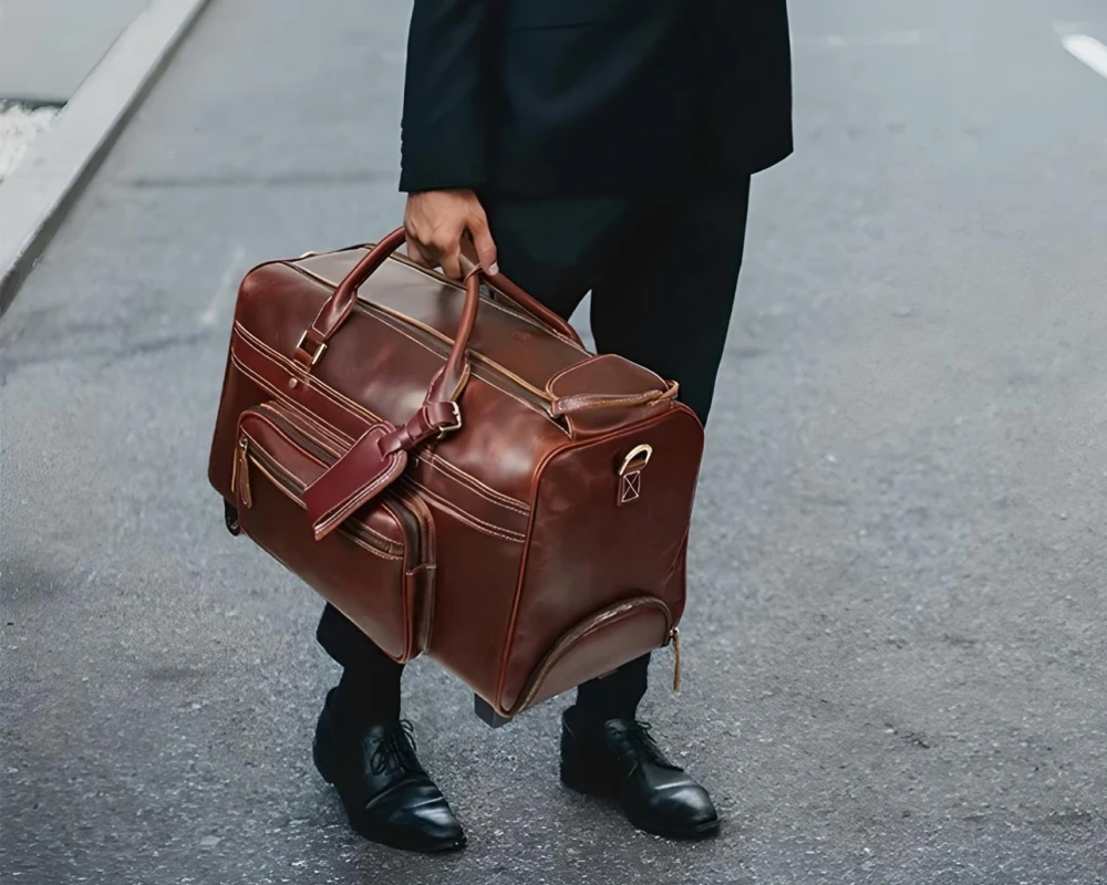 leather carry on bags for men