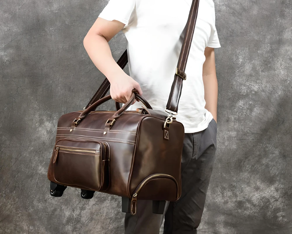 leather carry on bags for men